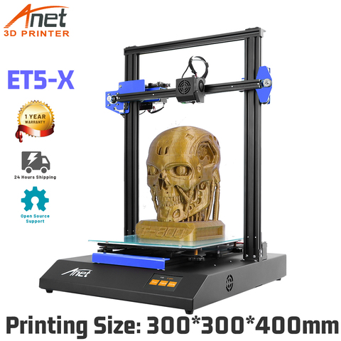 Anet-impresora 3D ET5X de Metal de alta precisión, Kit Semi-Bricolaje de nivelación automática, motor Z Dual de eje Z, tamaño de impresión 300*300*400mm ► Foto 1/6