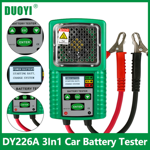 DUOYI-probador de batería de coche DY226A, 6V, 12V, 3 en 1, de tracción, CC, carga de arranque automática, prueba CCA, herramienta analizadora de batería automática ► Foto 1/6