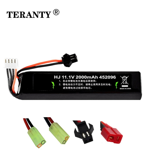 Batería Lipo de 11,1 v para pistola de agua 3S, 11,1 V, 2000mAh, 30C, 452096, para pistola de aire Mini Airsoft BB, piezas para pistolas de juguete eléctricas ► Foto 1/5