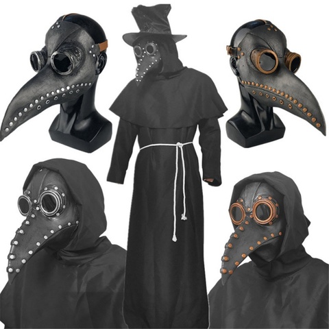 Máscara de Halloween máscara de látex nariz larga pico de pájaro Cuervo Cosplay Steampunk fiesta de Halloween máscaras Accesorios ► Foto 1/6