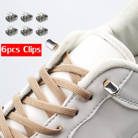 Cordones elásticos sin atado unisex para niños y adultos, cordón para zapatillas de deporte y aire libre, lazos planos de seguridad rápida, accesorios, lazada para perezosos, 1 par ► Foto 1/6