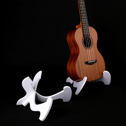 Blanco porta guitarra ukelele de ukelele plegable soporte Vertical de la guitarra de PVC soporte accesorios 25*15*0,8 cm ukelele soporte ► Foto 1/6