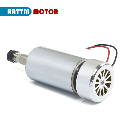 Motor de husillo refrigerado por aire, 300W, CC, 12-48V, con soporte de montaje de 52mm, abrazadera de fijación para CNC ► Foto 1/6