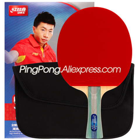 DHS original 5 estrellas Ping Pong raqueta (5002, 5006) con goma Skyline + huracán bolsa ping pong bat ► Foto 1/6