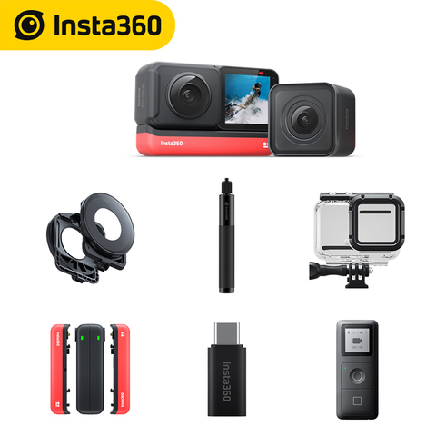 Insta360-Cámara de acción deportiva ONE R, 5,7 K, 360, 4K, gran angular, Vídeo impermeable, edición 360 y doble ► Foto 1/6