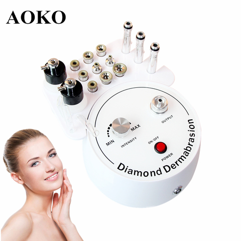 Máquina de belleza de microdermoabrasión de diamante AOKO 3 en 1 Herramienta de succión de vacío rociador de agua exfoliante Facial exfoliante de la piel ► Foto 1/6