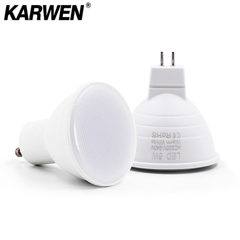 KARWEN-Bombillas bombilla LED para lámpara, foco LED GU10 MR16, 3W, 6W, 220V, luz descendente, para sala de estar ► Foto 1/6