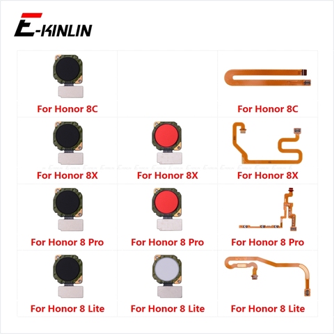 Sensor de huellas digitales Touch ID escáner conector Flex Cable para HuaWei Honor 8X 8C 8 Pro Lite casa Botón de retorno clave ► Foto 1/6