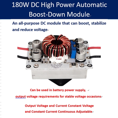 Módulo de energía Solar de alta potencia para coche, regulador automático de carga de corriente constante de 12-70V, 24V, 48V, 8A, 30W, 180W, DC-DC ► Foto 1/4