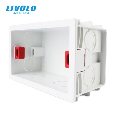 Livolo elegir libremente, materiales de plástico blanco, 101mm * 67mm caja de montaje interno estándar de EE. UU. Para interruptor de luz de pared estándar de 118mm * 72mm ► Foto 1/1