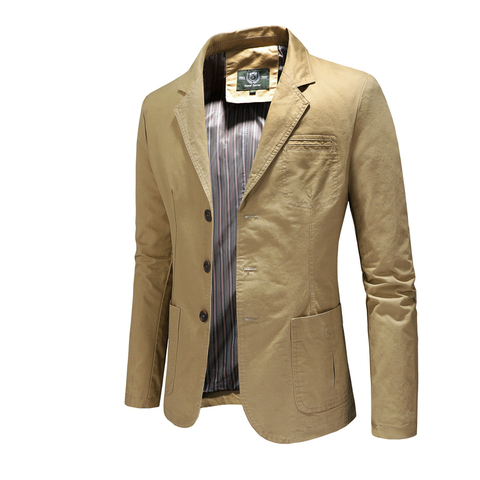 Blazer informal de algodón puro para hombre, ropa de marca, prendas de vestir, abrigo, M-4XL, SAZ3, novedad, primavera y otoño, 2022 ► Foto 1/6