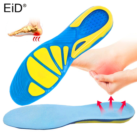 EiD Plantilla de Gel de silicona pie ortopédico de pies zapatos suela deporte plantillas con absorción de impacto de arco ortopedia de plantilla ► Foto 1/6