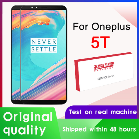 Recambio de conjunto de pantalla táctil para móvil, 100% Original / OLED de 6,01 pulgadas para Oneplus 5T, módulo de pantalla LCD A5010 ► Foto 1/6