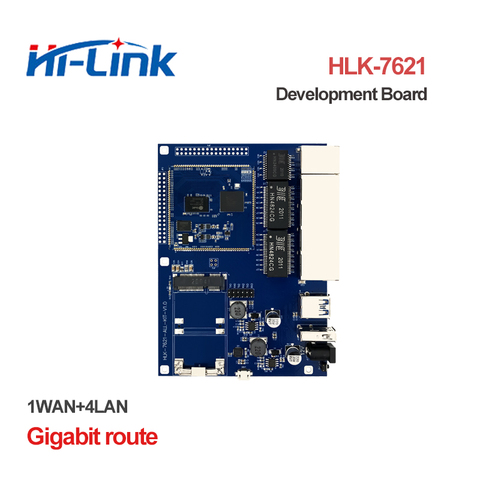 Kit de módulo de enrutador Ethernet Gigabit de HLK-7621, placa de desarrollo con chipset MT7621A, compatible con OPENWRT, envío gratuito ► Foto 1/4