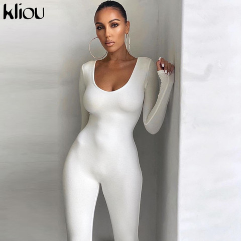 Kliou-body liso elástico para mujer, ropa informal ajustada, deportiva, para hacer ejercicio, Otoño, 2022 ► Foto 1/6