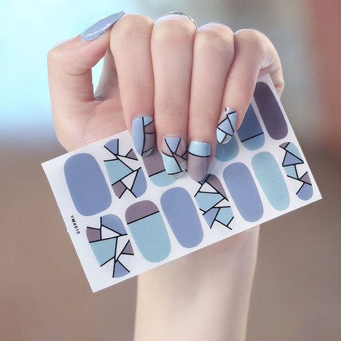 1pc YMX010 etiqueta Corea estilos impermeable niños uñas pegatinas de estrellas geométricas puntos Pop abstracto arte diseños manicura ► Foto 1/6