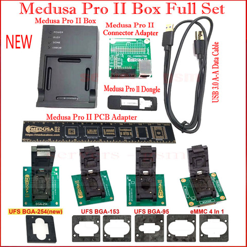 Nuevo Original MEDUSA Pro II caja/caja de la Medusa Pro 2 + UFS BGA-095 hembra + UFS BGA-0153 hembra + UFS BGA-254 hembra + EMMC 4 en 1 hembra ► Foto 1/6