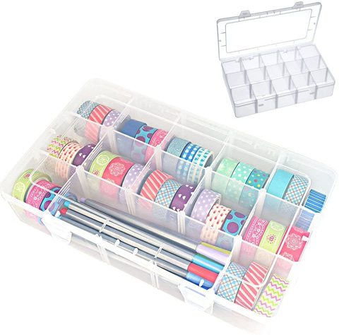 Washi-Caja organizadora de almacenamiento de cinta adhesiva de escritorio, rollo de almacenamiento de cinta adhesiva artesanal ► Foto 1/6