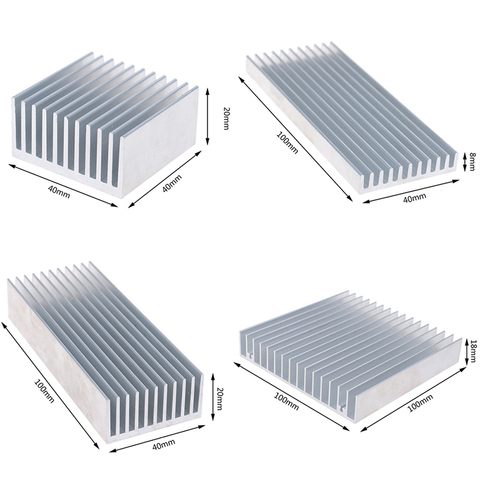 Disipador de calor de aleación de aluminio, almohadilla de enfriamiento para disipador de calor de radiador de Chip IC LED de alta potencia, 4 tamaños ► Foto 1/6