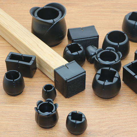 Cubierta protectora de silicona para patas de muebles, almohadilla protectora para pies de silla de mesa, antideslizante, usable, tapete silencioso para pies, 4 Uds. ► Foto 1/6
