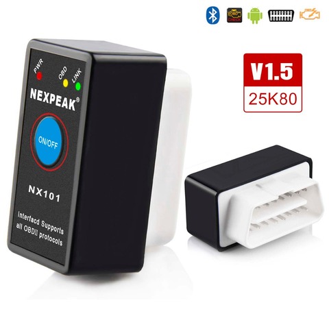 OBD2 EML327 V1.5 herramienta de diagnóstico de coche Mini adaptador Bluetooth ELM327 OBDII herramienta de diagnóstico automático escáner de diagnóstico de coche para Android ► Foto 1/6