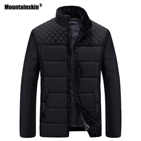 Moutainskin-Parka de invierno para hombre, Chaqueta de algodón polar cálido, abrigo térmico grueso informal para nieve, ropa de marca SA840 ► Foto 1/6