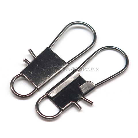 Minfishing-broche de pesca tipo B, 100 unids/lote, Clip de barril de acero inoxidable, gancho de aguja de enclavamiento, accesorios ► Foto 1/5