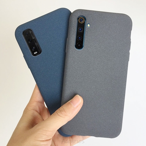 Funda de huellas dactilares mate para oppo realme xt x2 x lite q 3 5 pro c2 c1 reno ace 2 2f z 5g 10x zoom funda trasera suave ► Foto 1/6