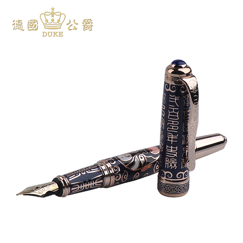 Pluma estilográfica de lujo con cara de ópera tradicional china, pluma de tinta Nid dorada de 14k, bolígrafos de regalo de negocios de alta gama Duke con caja ► Foto 1/6