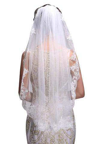 Velo de novia corto nupcial, velo blanco/Marfil, velo de la cabeza, accesorios de boda 2022 ► Foto 1/3