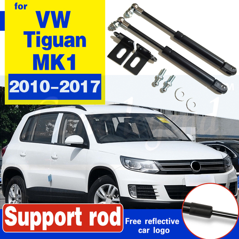 Soporte de campana para capó de coche, barras de resorte de elevación, resorte de Gas de choque, accesorios sin perforación para VW Tiguan 2010-2017 MK1 ► Foto 1/6