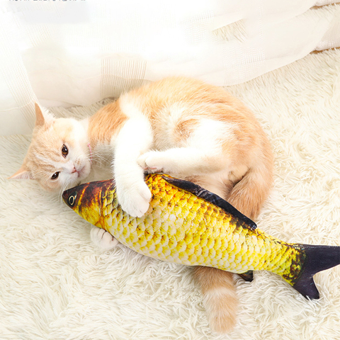 Juguete interactivo de gato de peluche 3D para mascotas, almohada de peluche, juguete de imitación de pez ► Foto 1/6