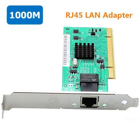 Adaptador de tarjeta de red Intel 82540, 10/100/1000Mbps, Gigabit, PCI, puerto RJ45, 1G, Lan, Ethernet, para PC con disipador de calor ► Foto 1/5