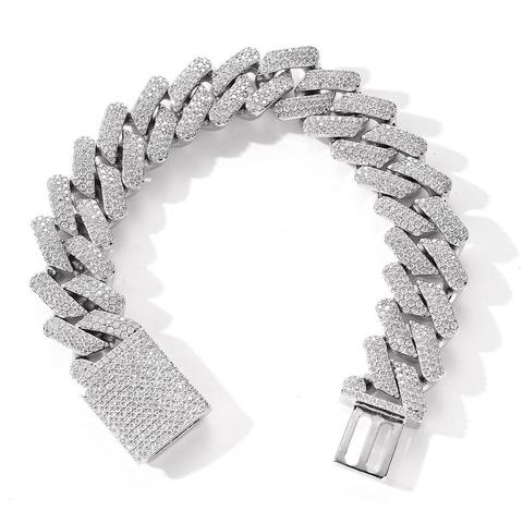 Pulsera con cadena Iced Out de 20MM para hombre, brazalete de circón Micro pavé Miami de lujo, joyería de Hip Hop Rock ► Foto 1/6