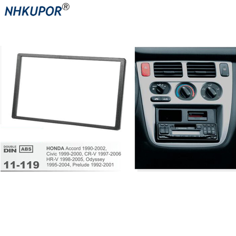 2 DIN Car Radio para Panel de salpicadero placa para HONDA Accord cívica CR-V HR-V estéreo Refit Dash soporte de CD Trim Marco de instalación Kit ► Foto 1/5