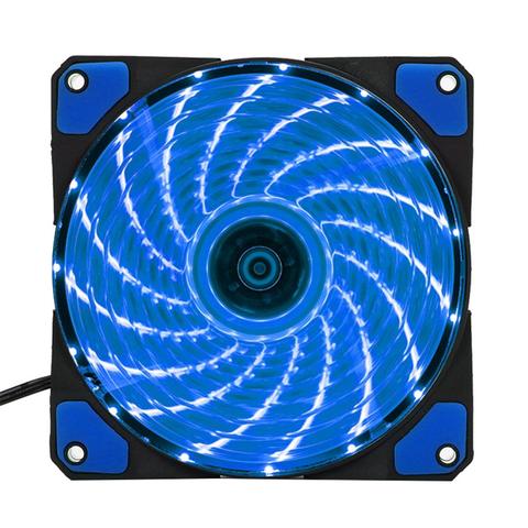 Ventilador de refrigeración RGB de 120mm, 12x12cm, 12V, 15 LED, Ultra silencioso, disipador de calor para refrigeración de ordenador y PC, 3 pines/4 pines ► Foto 1/6