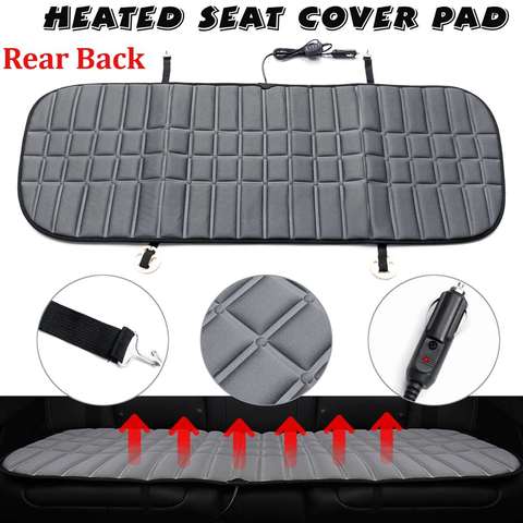 Cojín de calor automático para asiento trasero de coche, almohadilla de asiento calefactable para asiento trasero de coche de 12V, funda de cojín para calentador de 42W para invierno ► Foto 1/5