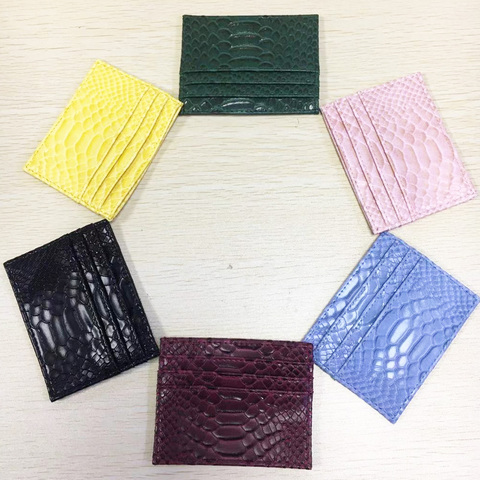 Mini billeteras personalizadas para mujer, bolsos de serpiente de Color bonito, Sexy, titular de la tarjeta femenina, novedad ► Foto 1/6
