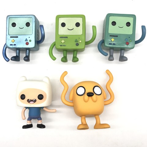 Figuras de acción de Adventure Times para niños, juguetes coleccionables de personajes de BMO, incandescente raro, Finn, Jake, sin caja ► Foto 1/5