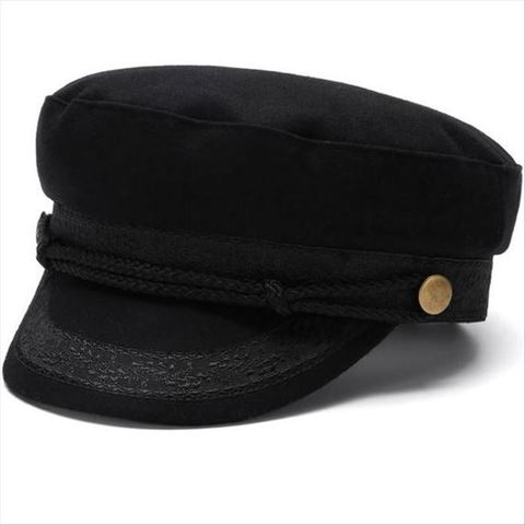 Gorra de lana ajustada para hombre y mujer, gorro plano de fieltro de tamaño pequeño, militar, de invierno, 52-54cm, 55-56cm, 57-58cm, 59-60cm, 61-62cm ► Foto 1/5