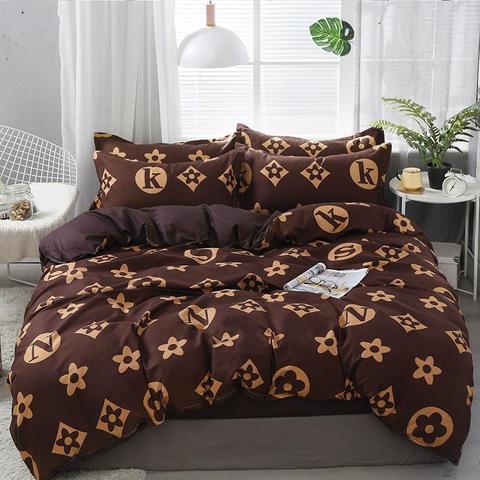 Ropa de cama 4 unids/set 21 estilo hoja de cama funda de almohada y funda nórdica conjuntos ► Foto 1/6