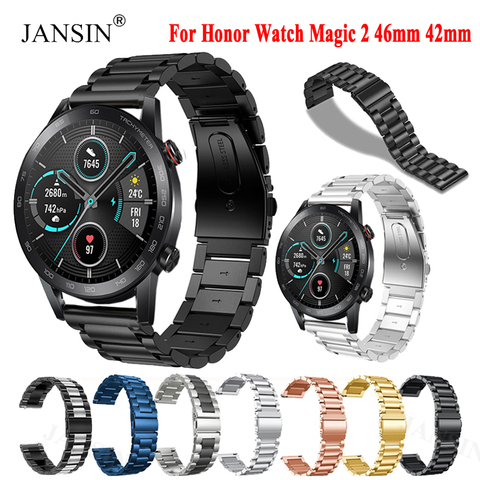 Correa de Metal para honor magic watch 2 46mm, Correa de acero inoxidable para Huawei Honor Magic Watch 2 42MM 46MM ► Foto 1/6
