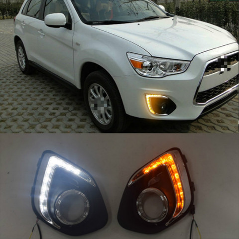 Juego de luces LED DRL para Mitsubishi ASX 2013 2014 2015, luces de circulación diurna, faro antiniebla resistente al agua ► Foto 1/6