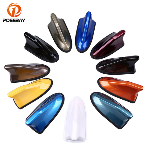 POSSBAY Universal Car Roof Shark Fin antenas Car Antenna FM/AM Radio Signal decoración antenas pieza de repuesto para Nissan Qashqai ► Foto 1/6