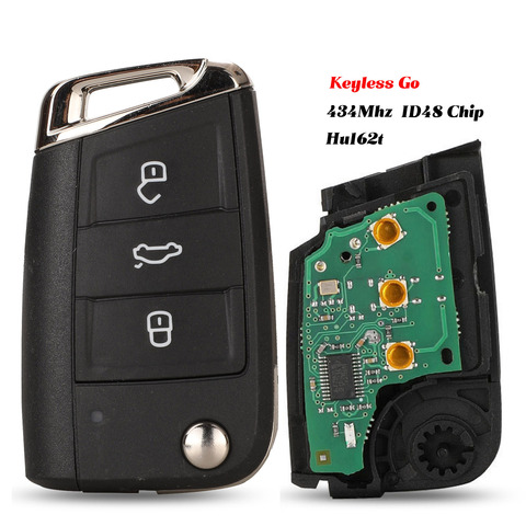 Jingyuqin sin llave-/medio inteligente opción remoto 434MHz MQB ID48 para VW asiento Golf 7 MK7 Touran de Tigua de Polo 5G6959752AB BB ► Foto 1/4