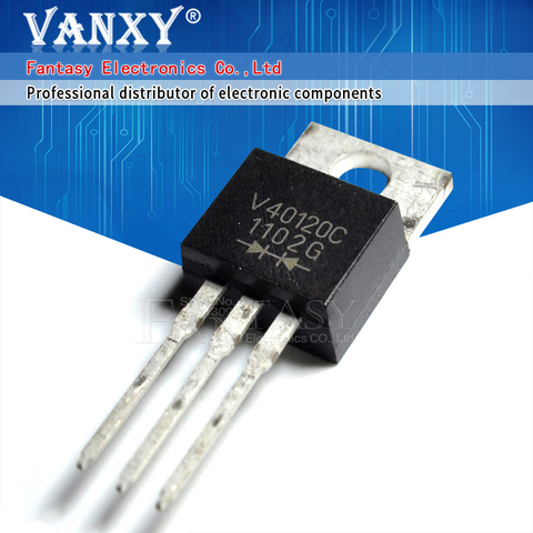 Diodo Schottky de V40120C-E3, 5 uds. V40120C TO-220 V40120 40A 120V TO220 V40120C-E3/4W ► Foto 1/1