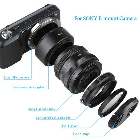 Anillo adaptador de lente de cámara de Metal, Tubo de extensión Macro para Sony A6300 A6400 A6500 A5100 A5000 A9 A7 A7R II A7S NEX7 e-mount ► Foto 1/6