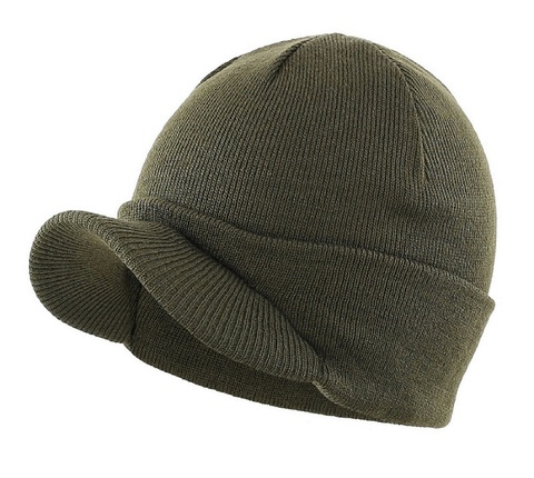 Conectyle-gorro de lana con ala para hombre, gorrito cálido con doble puño de punto suave, accesorios para exteriores para invierno ► Foto 1/6