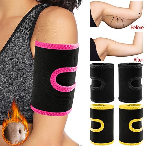 Cortadores de brazo para mujer, banda para el sudor para Sauna, efecto adelgazante, anticelulitis, moldeador de brazo, entrenamiento para pérdida de peso, moldeador corporal ► Foto 1/6