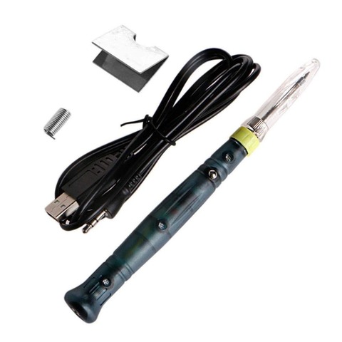 5V 8W USB de soldadura de hierro Mini profesional portátil pluma Estación de soldadura de hierro punta indicador Kit alimentado por herramientas con calentamiento rápido ► Foto 1/6